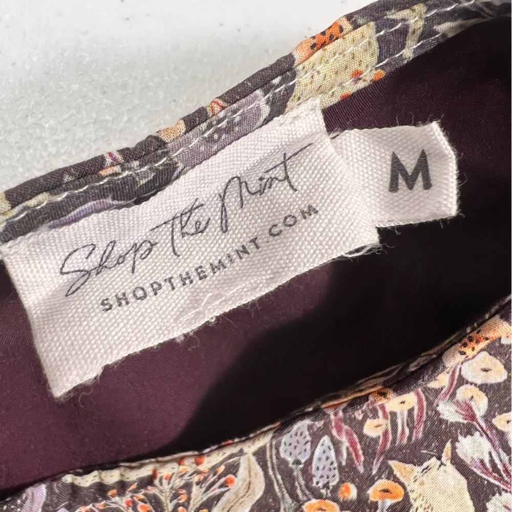 Shop the Mint Get Closer Plum Purple Fox Printed Dress View 6